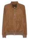 Corneliani Suede Jacket In Brown