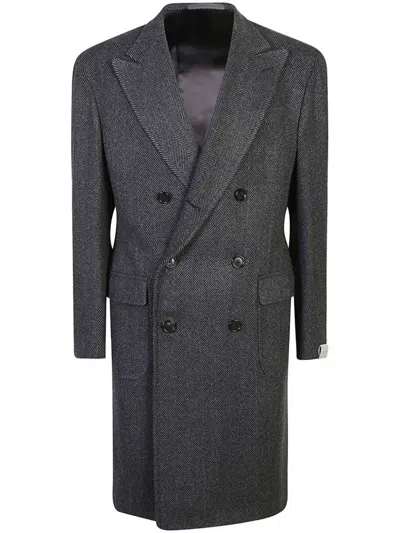 Corneliani Coats In Grey
