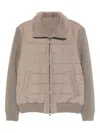 Corneliani Quilted Shearling-collar Coat In Neutral