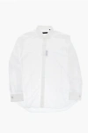 Corneliani Code Cotton Poplin Shirt With Cufflinks In White