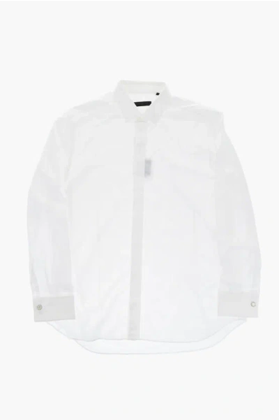 CORNELIANI CODE Cotton Poplin Shirt with Cufflinks