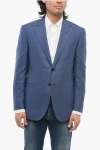 Corneliani Code Embroidered Virgin Wool Single Breasted Blazer