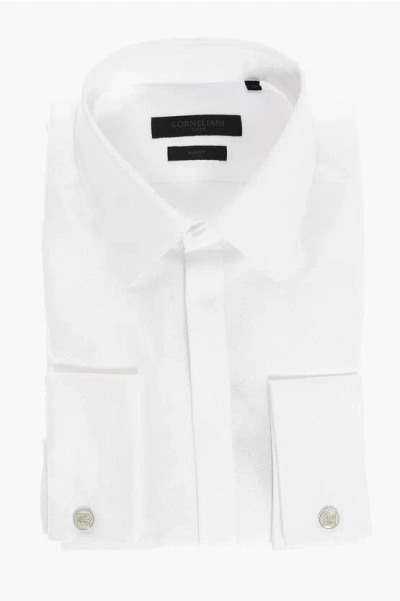 Corneliani Code Jacquard Cotton Blend Slim Fit Shirt Grösse 38