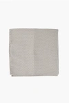 Corneliani Code Pure Silk Pocket Square With Jacquard Motif In Gray