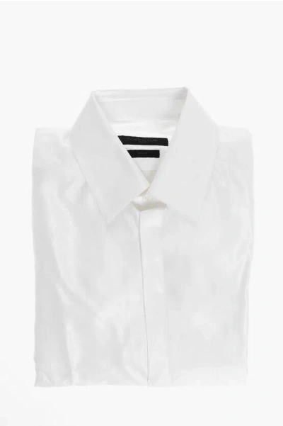 Corneliani Code Satin Shirt With Hidden Buttoning