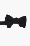 Corneliani Code Solid Color Jumbo Butterfly Bow Tie In Black