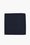 Corneliani Code Solid Color Pure Silk Pocket Square In Blue