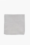 Corneliani Code Solid Color Silk Pocket Square In Gray