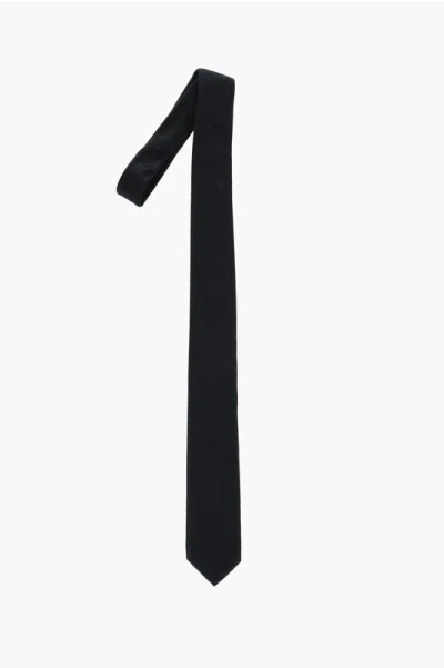 CORNELIANI CODE SOLID COLOR SILK TIE