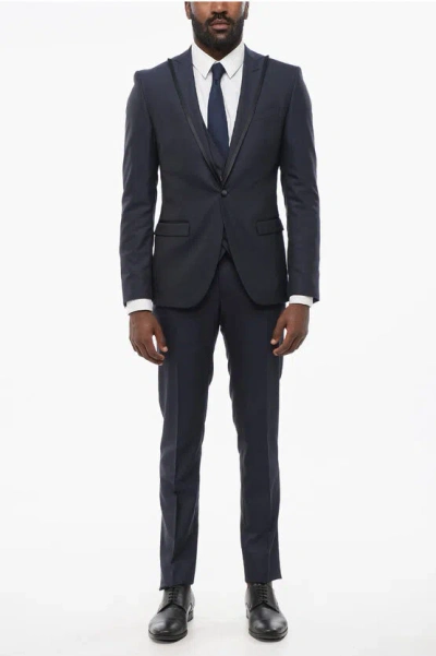 Corneliani Code Three-pieces Suit With Contrasting Trims