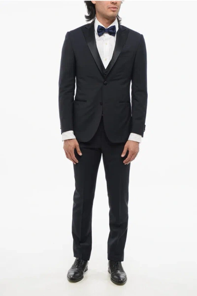 Corneliani Code Virgin Wool 3 Piece Suit With Peak Lapel