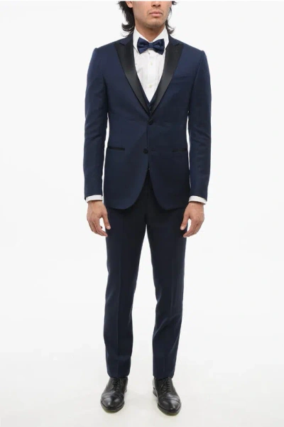 Corneliani Code Virgin Wool 3 Piece Suit With Shawl Lapel
