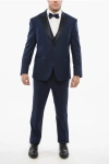 Corneliani Cc Collection 3-piece Reset Suit With Satin Shawl Lapel