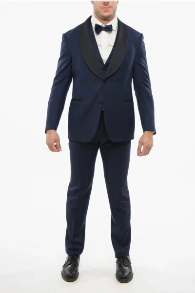 Corneliani Code Virgin Wool 3 Piece Suit With Shawl Lapel