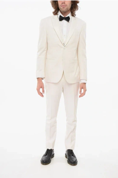 Corneliani Code Virgin Wool Tailored 3 Piece Suit With Peak Lapel