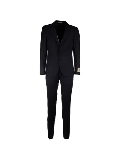 Corneliani Completi Buttoned Suit In Blue