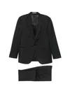 Corneliani Peak-lapel Virgin-wool Suit In Black