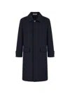 Corneliani Concealed-front Coat In Black