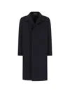 Corneliani Concealed-front Coat In Black