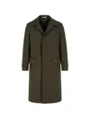 Corneliani Concealed-front Flap-pocket Coat In Blue