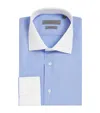 Corneliani Contrast-collar Pinstripe Shirt In Multi