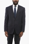 Corneliani Cool Wool Blazer With Pinestripe Motif
