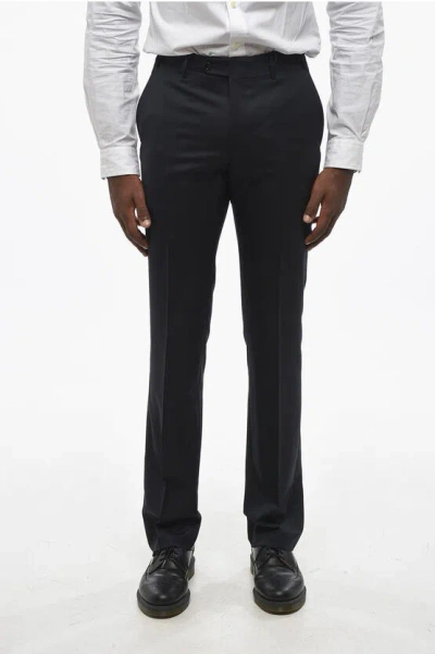Corneliani Cool Wool Leader Pants In Black