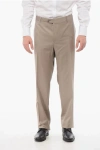 Corneliani Cool Wool Pants With Belt Loop Grösse 58 In Brown