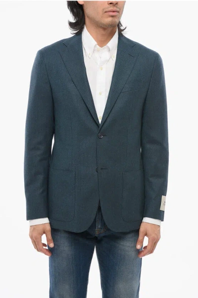 Corneliani Cool Wool Suit With Patch Pocket