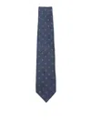 Corneliani Blue Silk Tie With Small Check Pattern In Blue