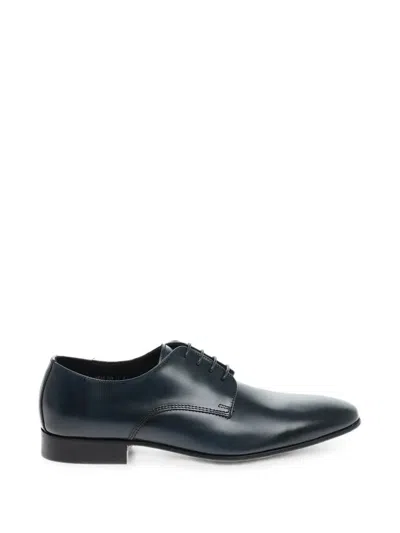 Corneliani Cordoba Leather Derby Shoes In Black