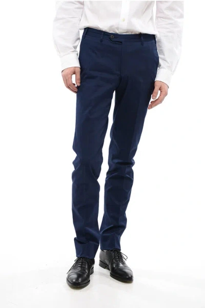 Corneliani Cotton Academy Pants In Blue