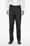 Corneliani Cotton And Silk Blended Mantua Pants In Black