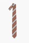 Corneliani Cotton And Silk Tie With Contrasting Stripes