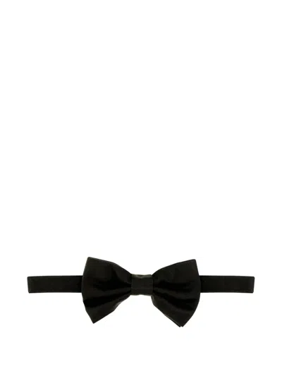 Corneliani Cotton Bow Tie In Black
