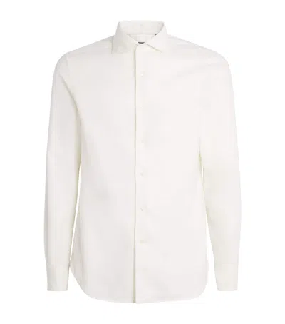 Corneliani Cotton-cashmere Shirt In White