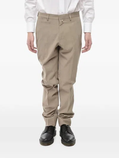 Corneliani Cotton Chino Trousers In Brown