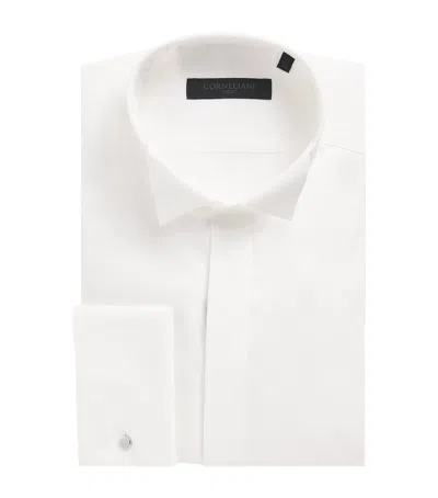 Corneliani Cotton Evening Shirt In White