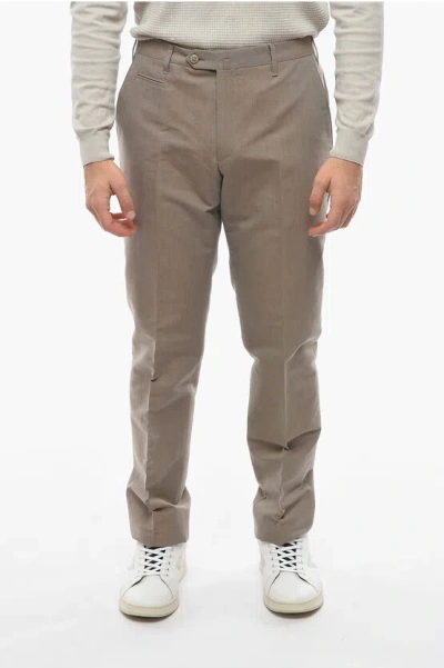 Corneliani Cotton Leader Pants In Brown