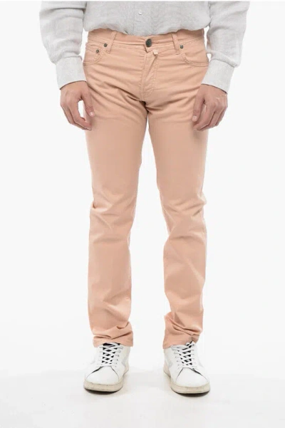 Corneliani Cotton Pants With Embroidered Logo
