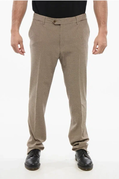 Corneliani Id Stretchy Cotton Chinos In Neutral