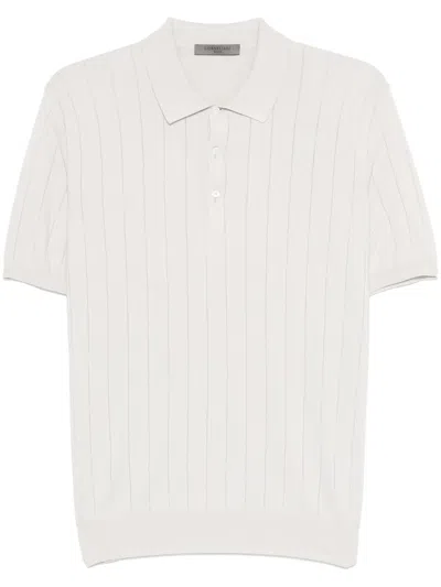 Corneliani Cotton Polo Shirt In Grey
