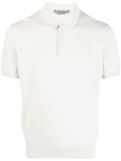 Corneliani Cotton Polo Shirt In Nude