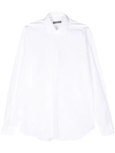 Corneliani Cotton Poplin Shirt In White