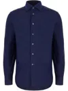 Corneliani Cotton Shirt In Blau