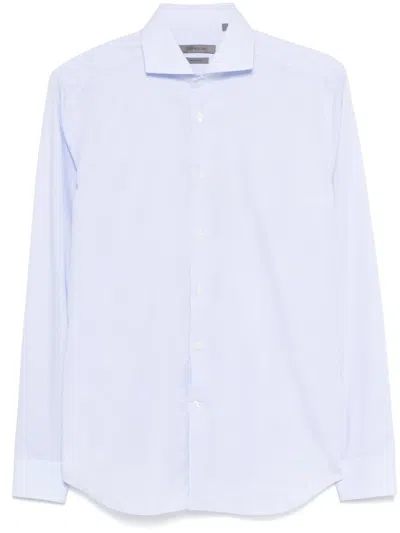 Corneliani Cotton Shirt In Blue
