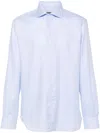 Corneliani Zigzag-pattern Shirt In Blue