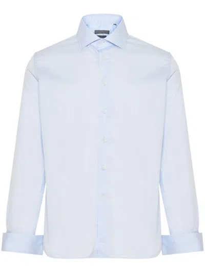 Corneliani Cotton Shirt In Blue