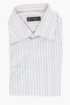 Corneliani Cotton Shirt With Balanced Stripe Motif