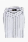 Corneliani Cotton Shirt With Balanced Stripe Motif
